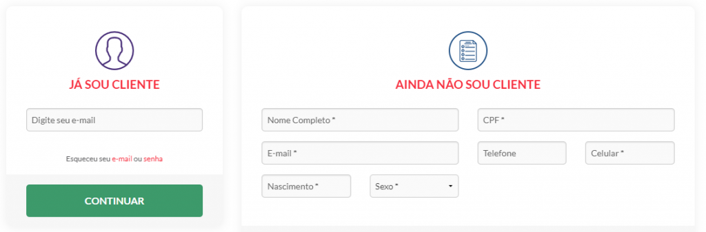 Tela de cadastro
